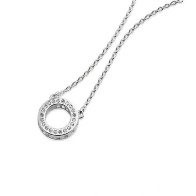 Lucy Quartermaine Art Deco Halo Pendant In Sterling Silver