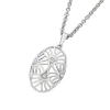 Lucy Quartermaine Art Deco Oval Pendant In Sterling Silver