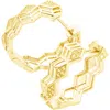 Lucy Quartermaine Art Deco Triangle Hoops In Gold
