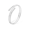 Lucy Quartermaine Coil Drop Bangle In Sterling Silver