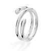 Lucy Quartermaine Coil Drop Ring In Sterling Silver