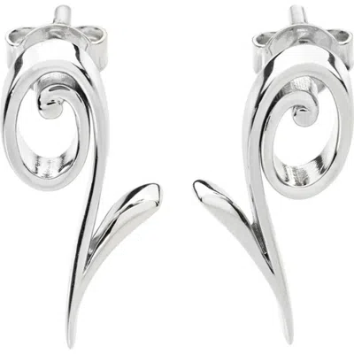 Lucy Quartermaine Dainty Q Studs In Sterling Silver