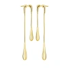 Lucy Quartermaine Women's Double Drop Earrings Front And Back In Gold Vermeil In Gold