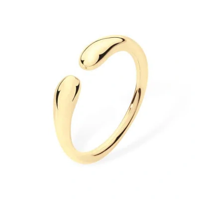 Lucy Quartermaine Double Drop Ring In Gold