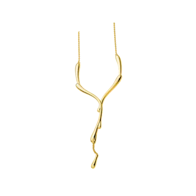 Lucy Quartermaine Dripping Necklace In Silver