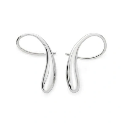 Lucy Quartermaine Drop Cross Earrings In Sterling Silver