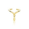 Shop Lucy Quartermaine Drop Cuff With Drip In Gold