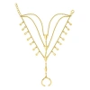 Lucy Quartermaine Drop Hand Chain In Gold