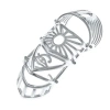 Lucy Quartermaine Egyptian Armour Ring In Sterling Silver