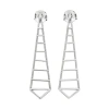 Lucy Quartermaine Egyptian Pyramid Earrings In Sterling Silver