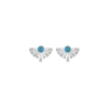 Lucy Quartermaine Egyptian Turquoise Studs In Sterling Silver