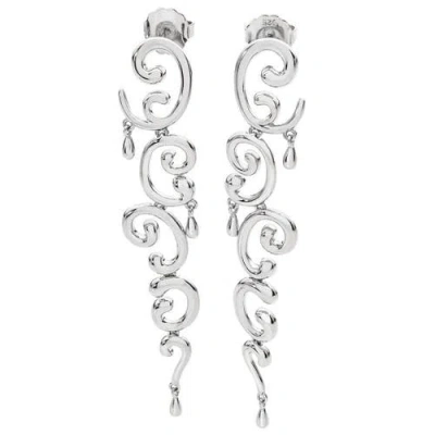 Lucy Quartermaine Element Drop Earrings In Sterling Silver