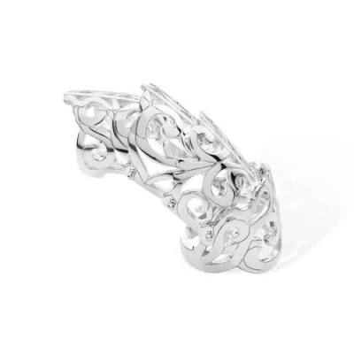 Lucy Quartermaine Elements Full Armour Ring In Sterling Silver