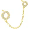 Lucy Quartermaine Halo Double Post Earring In Gold