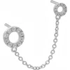 Lucy Quartermaine Halo Double Post Earring In Sterling Silver