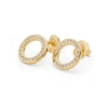 Lucy Quartermaine Women's Art Deco Halo Studs In Gold Vermeil In Gold