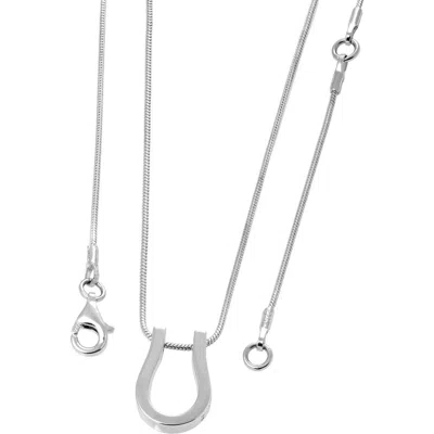 Lucy Quartermaine Horse Shoe Petal Pendant In Sterling Silver
