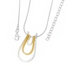 Lucy Quartermaine Horse Shoe Tri Pendant In Sterling Silver
