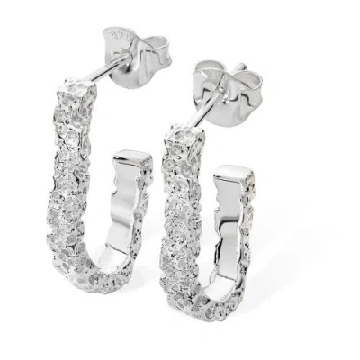 Lucy Quartermaine Hula Half Hoop Earring In Sterling Silver
