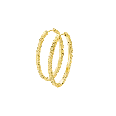 Lucy Quartermaine Hula Large Hoop Earring In Gold