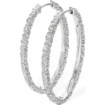 Lucy Quartermaine Hula Large Hoop Earring In Sterling Silver