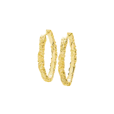 Lucy Quartermaine Hula Medium Hoop Earring In Gold
