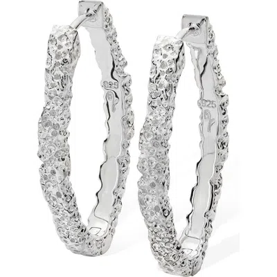 Lucy Quartermaine Hula Medium Hoop Earring In Sterling Silver