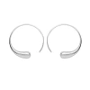 Lucy Quartermaine Large Luna Hoop Earrings In Sterling Silver