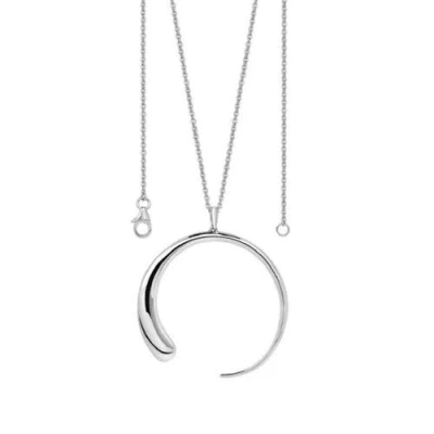 Lucy Quartermaine Large Luna Pendant In Sterling Silver