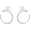 Lucy Quartermaine Large Luna Studs In Sterling Silver