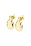 Lucy Quartermaine Large Tear Drop Studs In Gold