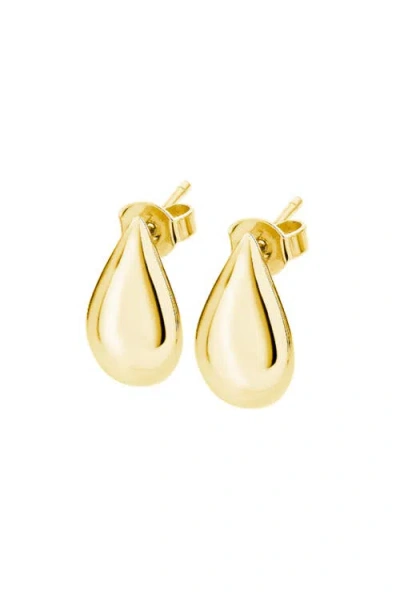 Lucy Quartermaine Large Tear Drop Studs In Gold