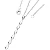 Lucy Quartermaine Long Tear Drop Pendant In Sterling Silver