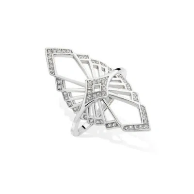 Lucy Quartermaine Mirror Chrysler Ring In Sterling Silver