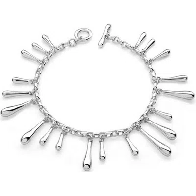 Lucy Quartermaine Multi Drop Bracelet In Sterling Silver