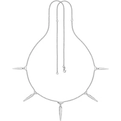 Lucy Quartermaine Multi Icicle Long Necklace Sterling Silver Adjustable