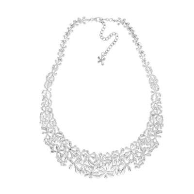 Lucy Quartermaine Multi Splash Necklace In Sterling Silver