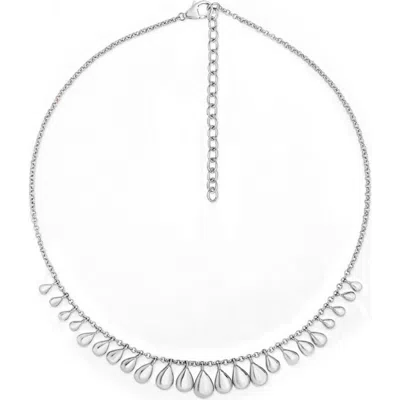 Lucy Quartermaine Multi Tear Necklace In Sterling Silver