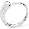 Lucy Quartermaine Open Luna Drop Ring In Sterling Silver