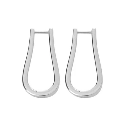 Lucy Quartermaine Petal Hoops Large In Sterling Silver