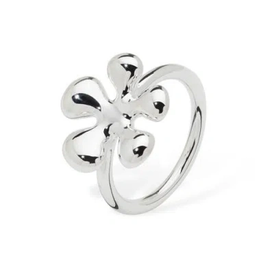 Lucy Quartermaine Raised Splash Ring In Sterling Silver
