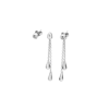 Lucy Quartermaine Removable Double Drop Earrings With White Topaz In Sterling Silver