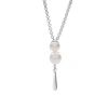 Lucy Quartermaine Royal Pearl Drop Pendant In Sterling Silver