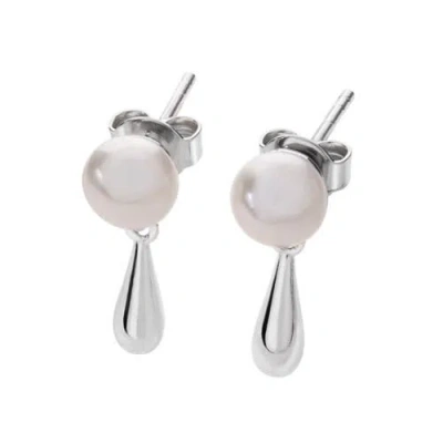 Lucy Quartermaine Royal Pearl Earrings In Sterling Silver