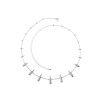 Lucy Quartermaine Shard Station Necklace In Sterling Silver