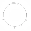 Lucy Quartermaine Shard Station Necklace In Sterling Silver