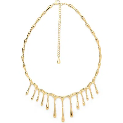 Lucy Quartermaine Short Multi Drop Necklace In Gold