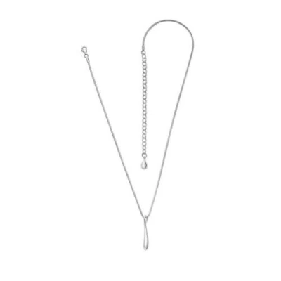 Lucy Quartermaine Short Single Drop Pendant In Sterling Silver