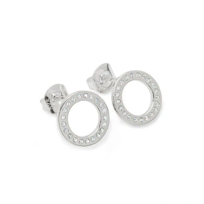 Lucy Quartermaine Silver Halo Studs In Grey