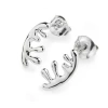 Lucy Quartermaine Silver Wave Studs In Silver